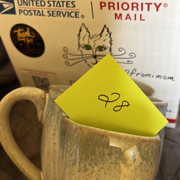 Stoneware mug with tea bag holder - Picture 7 of 7